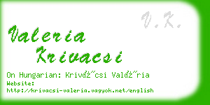 valeria krivacsi business card